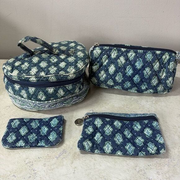 FOUR Piece Cosmetic Bag Set Unique! - Picture 1 of 12